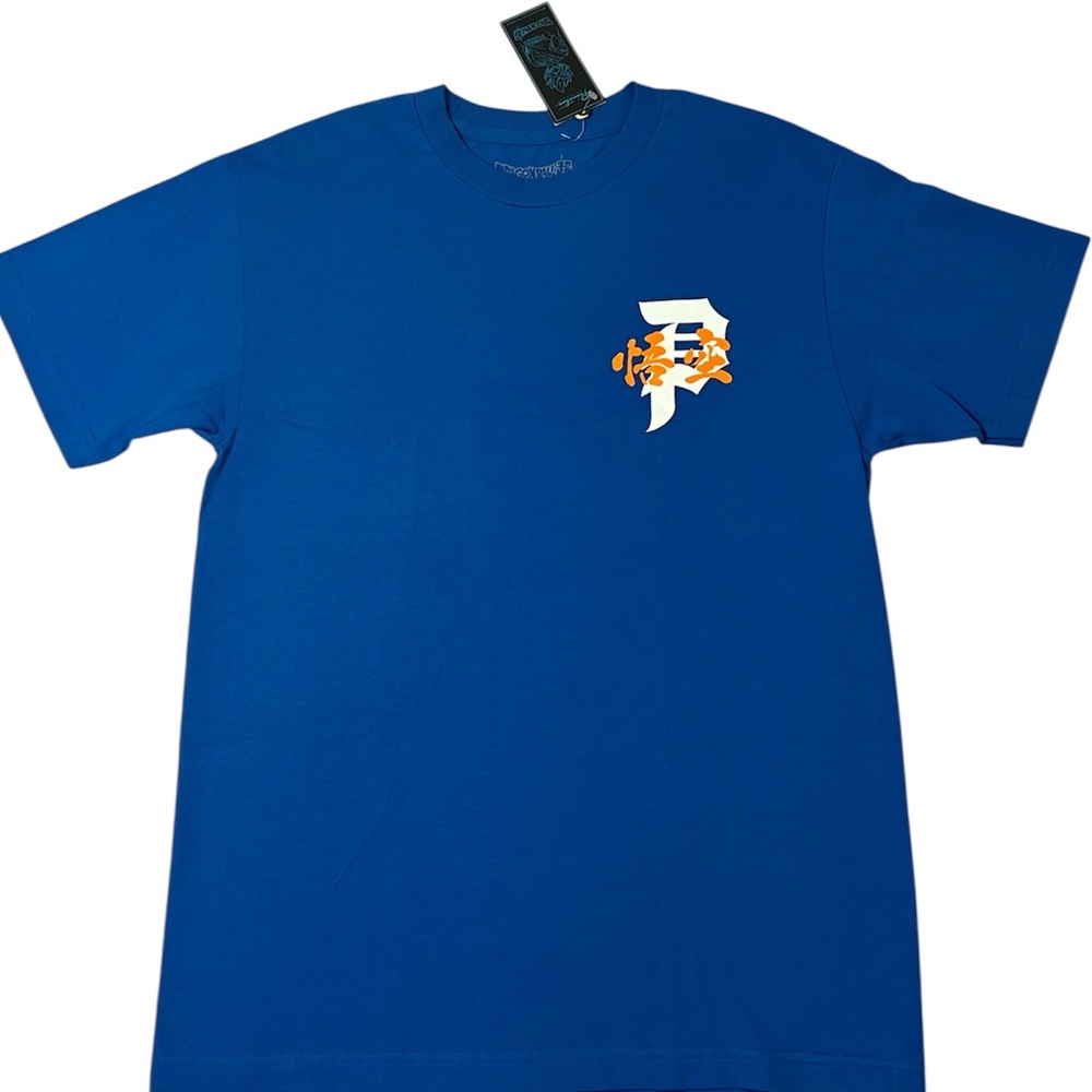 Primitive x Dragon Ball Z Super "Energy Tee" "Dirty P" logo Goku's name in kanji